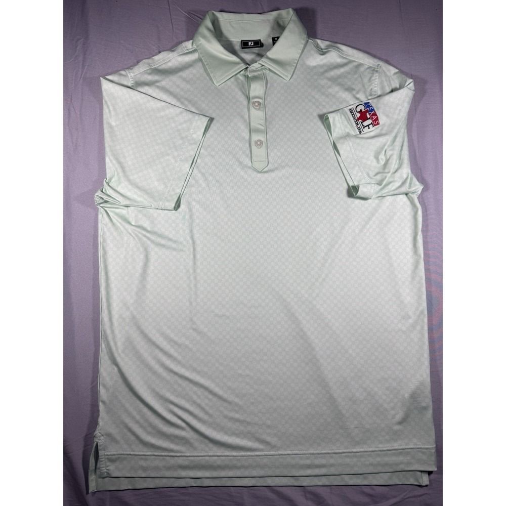 Footjoy Men's Mint Green Short Sleeve Golf Polo Size Medium